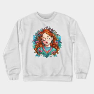 Cute Fairy Daughter Art Deco Sweet Watercolour Crewneck Sweatshirt